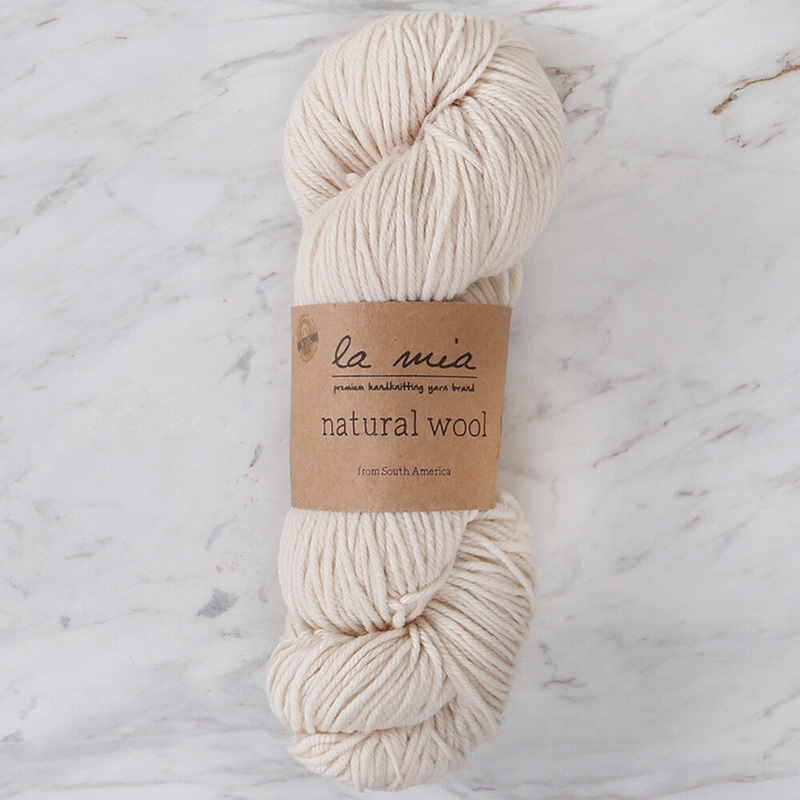 La Mia Natural Wool Knitting Yarn Cream – L201