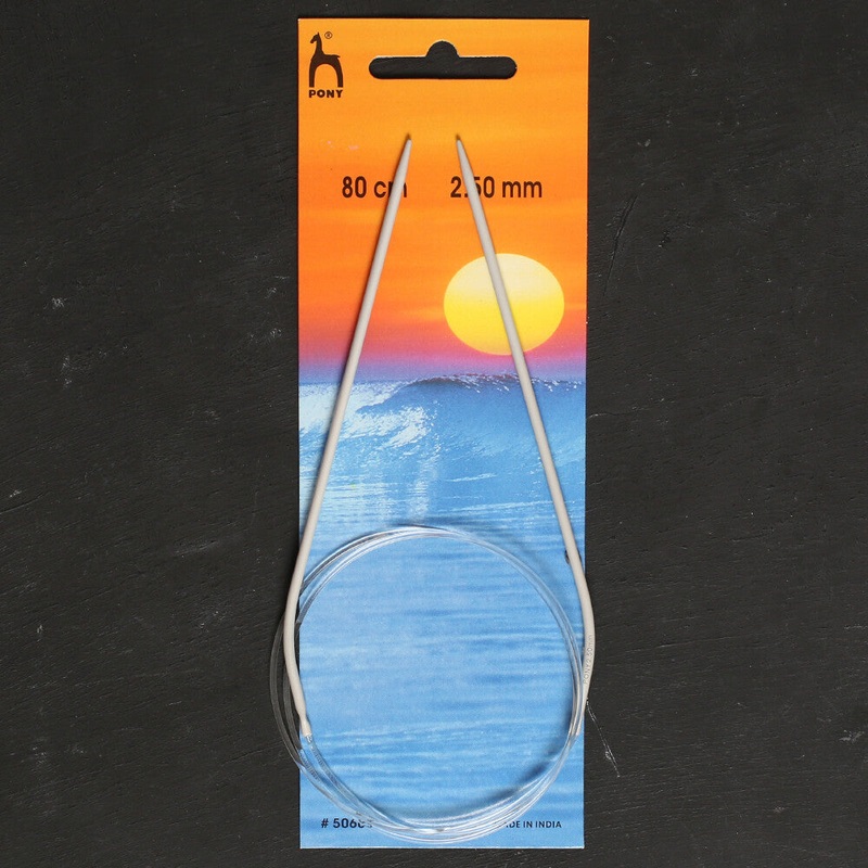 Pony 2.5 mm 80 cm Aluminium Circular Needle – 50603