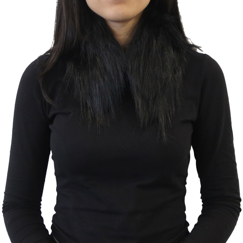 Yarnart Full Roll – Faux Fur Collar Black – F504