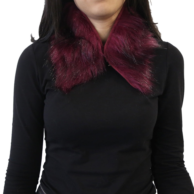 Yarnart Full Roll – Faux Fur Collar Burgundy – F504