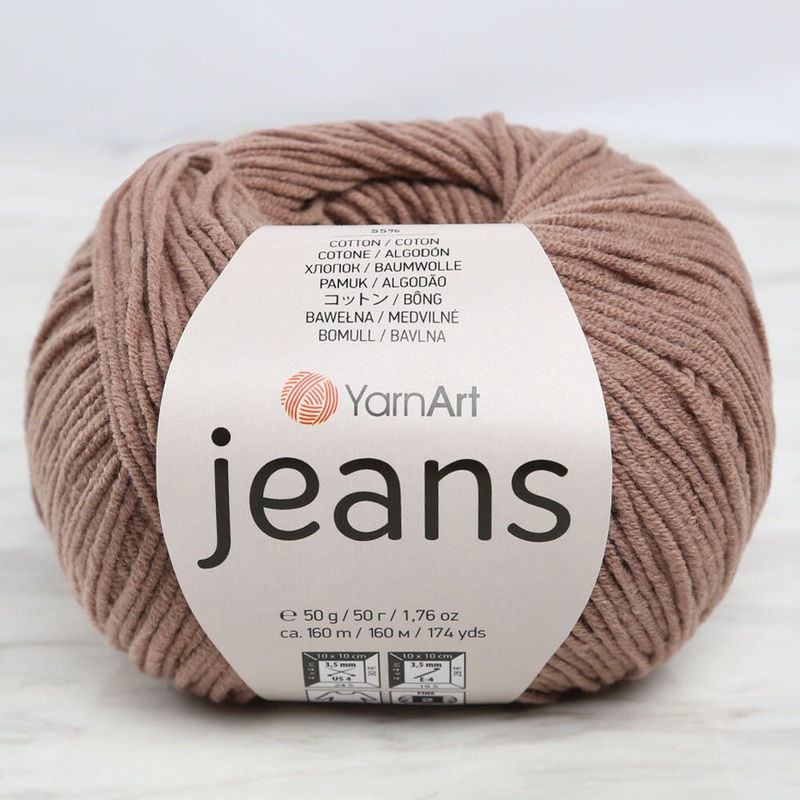 YarnArt Jeans Knitting Yarn, Brown – 71