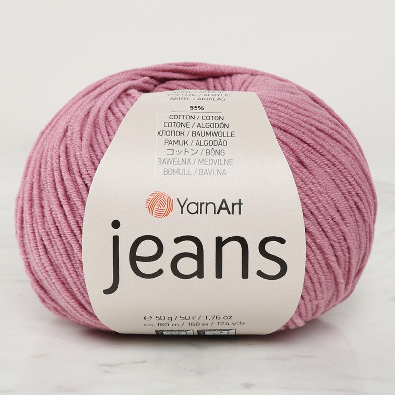 YarnArt Jeans Knitting Yarn, Dusty Rose – 65