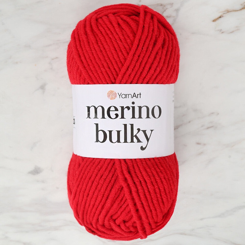 YarnArt Merino Bulky Yarn, Red – 156
