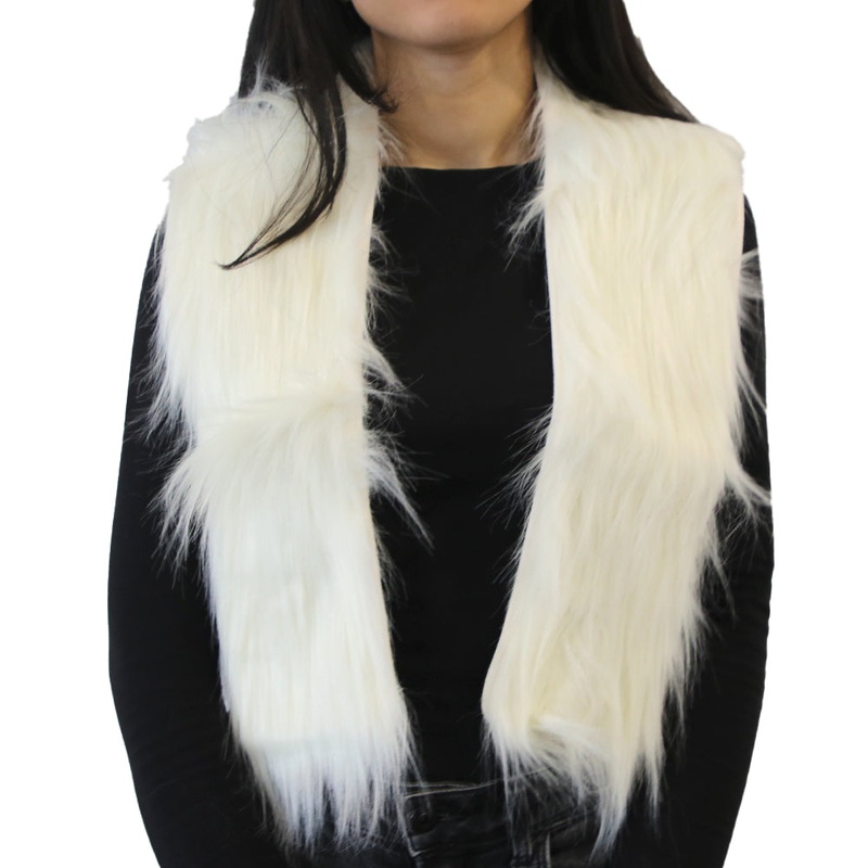 Yarnart Tuxede – Faux Fur Collar Cream – F503