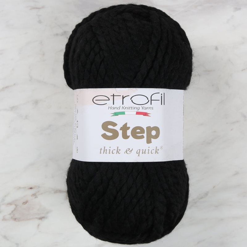 Etrofil Step Hand Knitting Yarn,Black – 70968