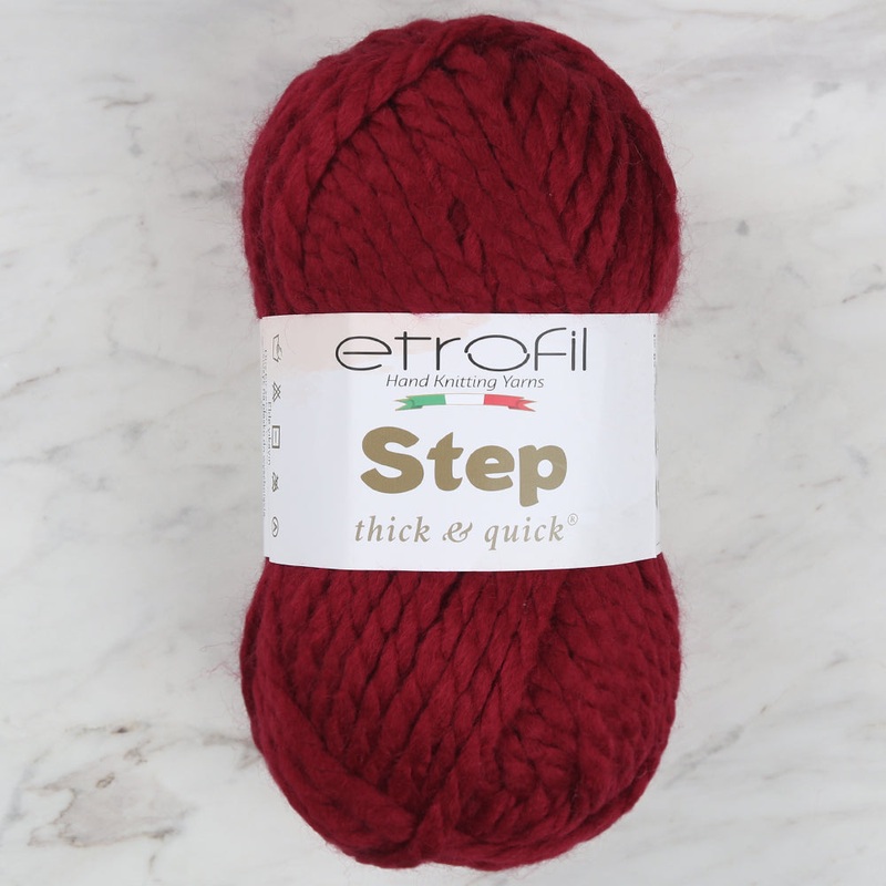 Etrofil Step Hand Knitting Yarn,Red – 73075