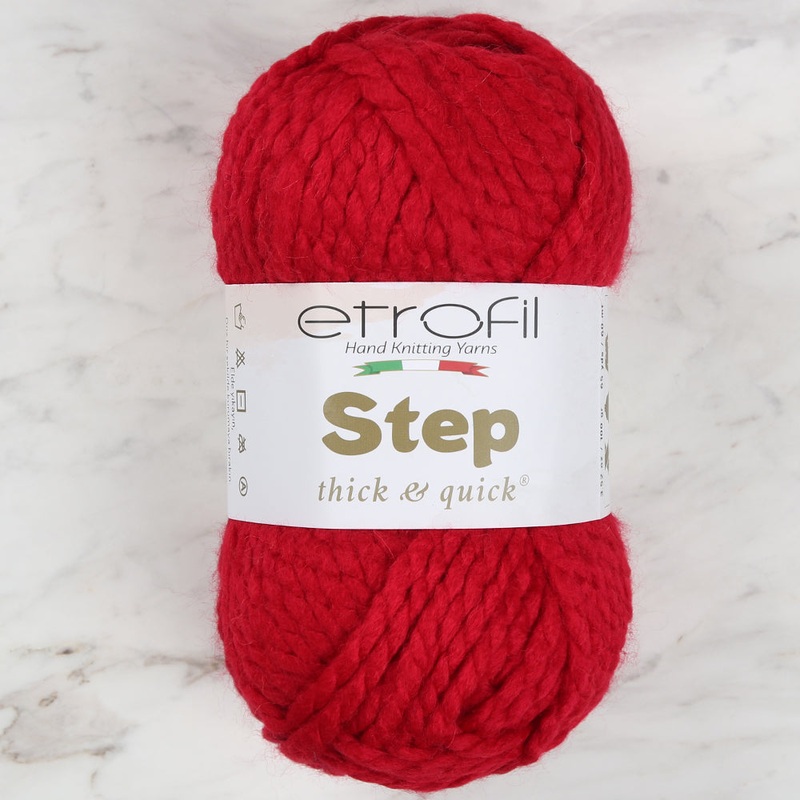Etrofil Step Hand Knitting Yarn,Red – 73176