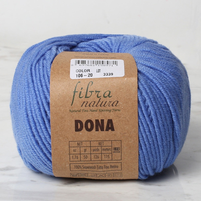 Fibra Natura Dona Knitting Yarn, Blue – 106-20