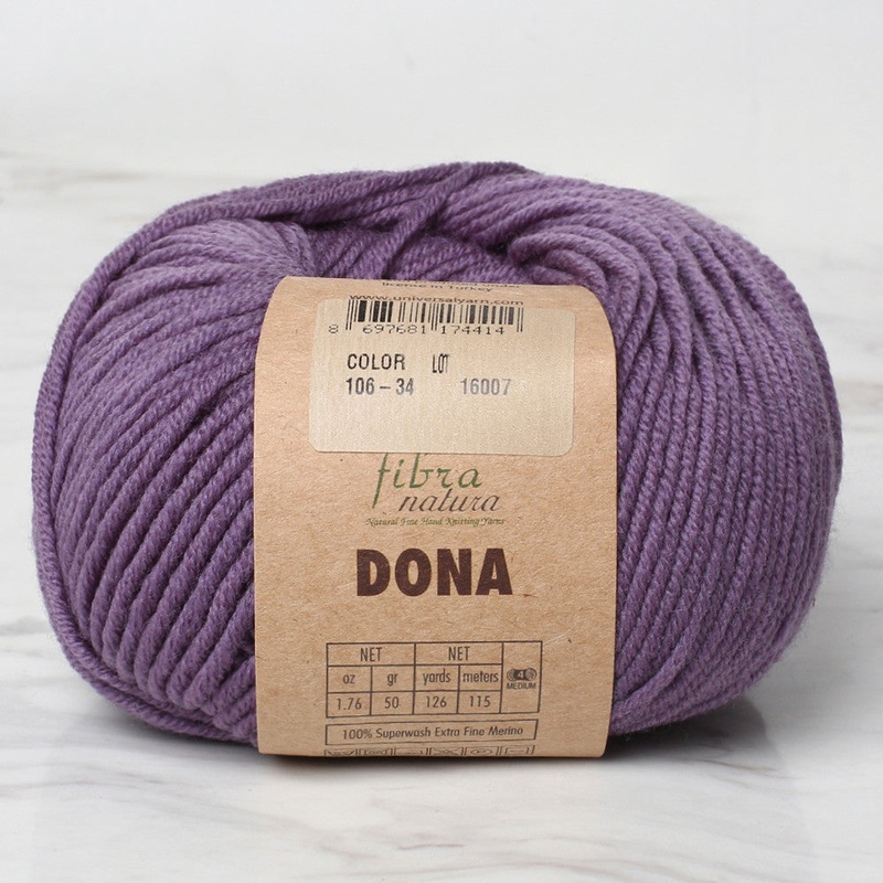 Fibra Natura Dona Knitting Yarn, Purple – 106-34