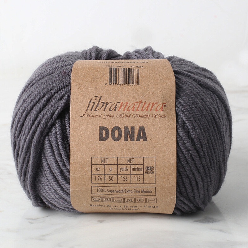 Fibra Natura Dona Yarn, Dark Grey – 106-30