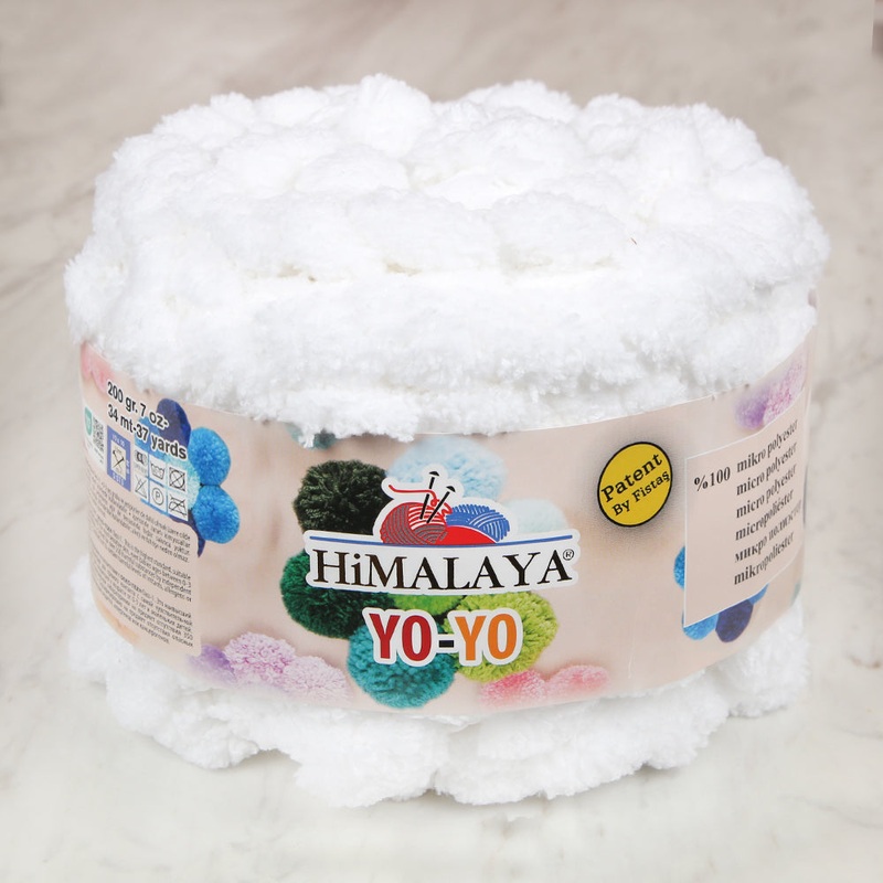 Himalaya Yo-Yo Hand Knitting Yarn – White –  82101