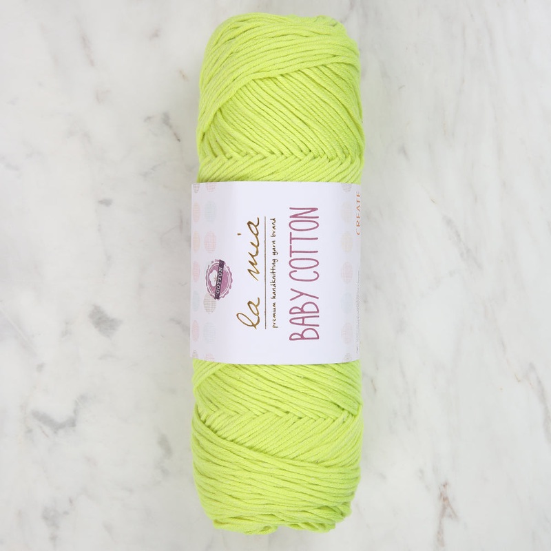 La Mia Baby Cotton Yarn, Phosphorous Green – L045