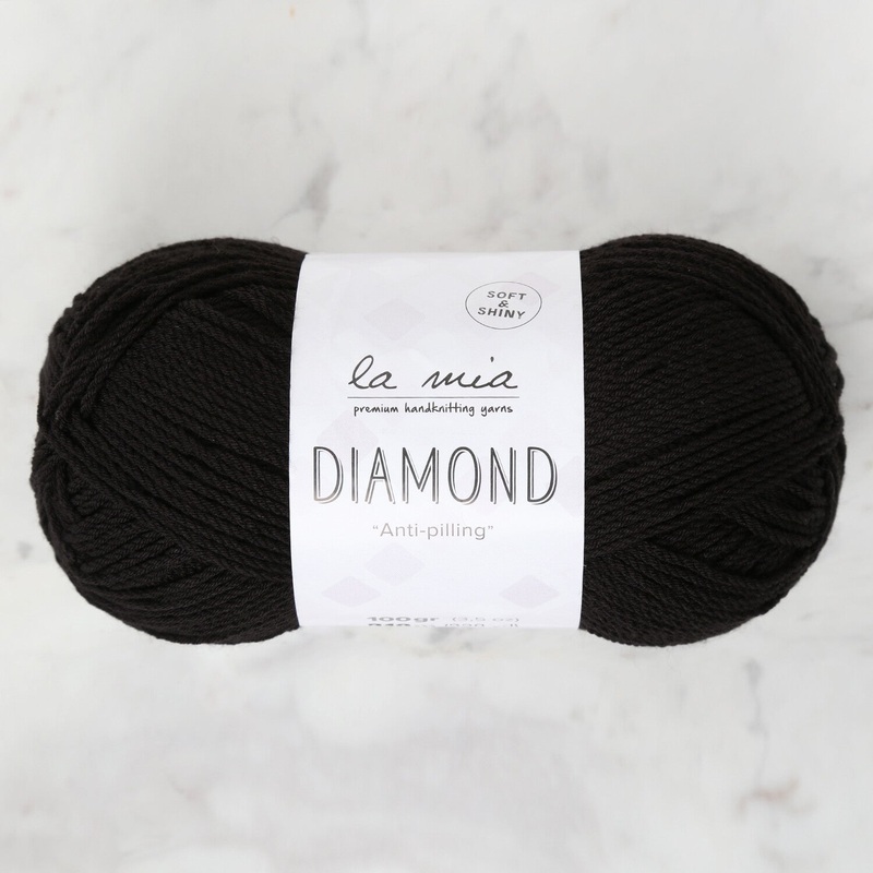 La Mia Diamond Yarn, Black – L006