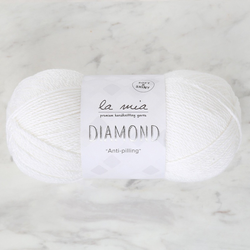 La Mia Diamond Yarn, White – L001