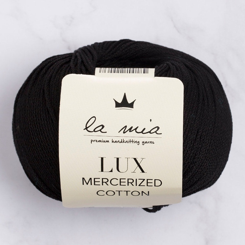 La Mia Lux Mercerized Cotton Yarn, Black – 1