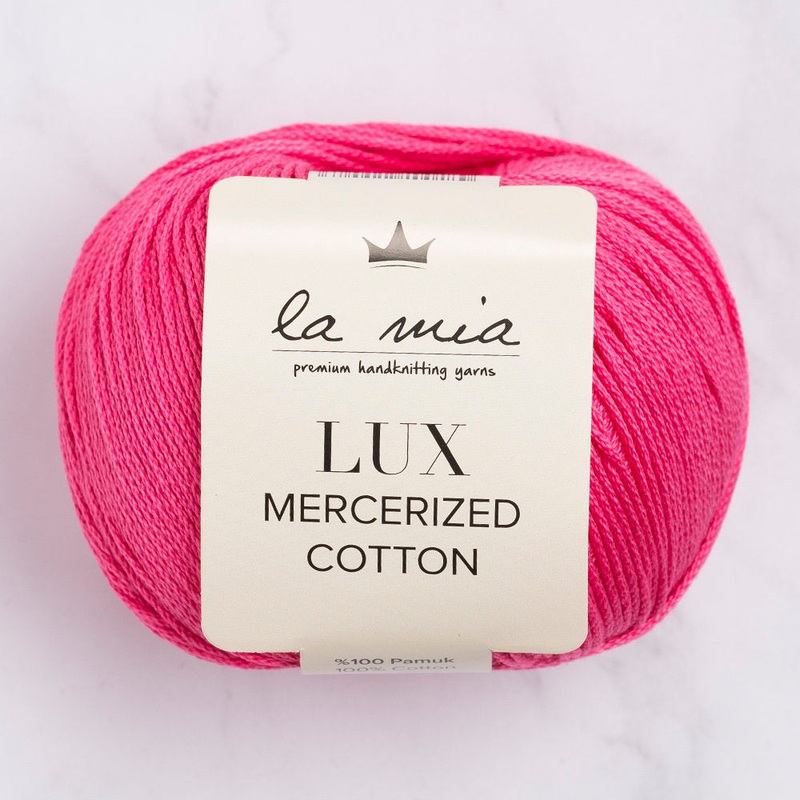 La Mia Lux Mercerized Cotton Yarn, Fuchsia – 35