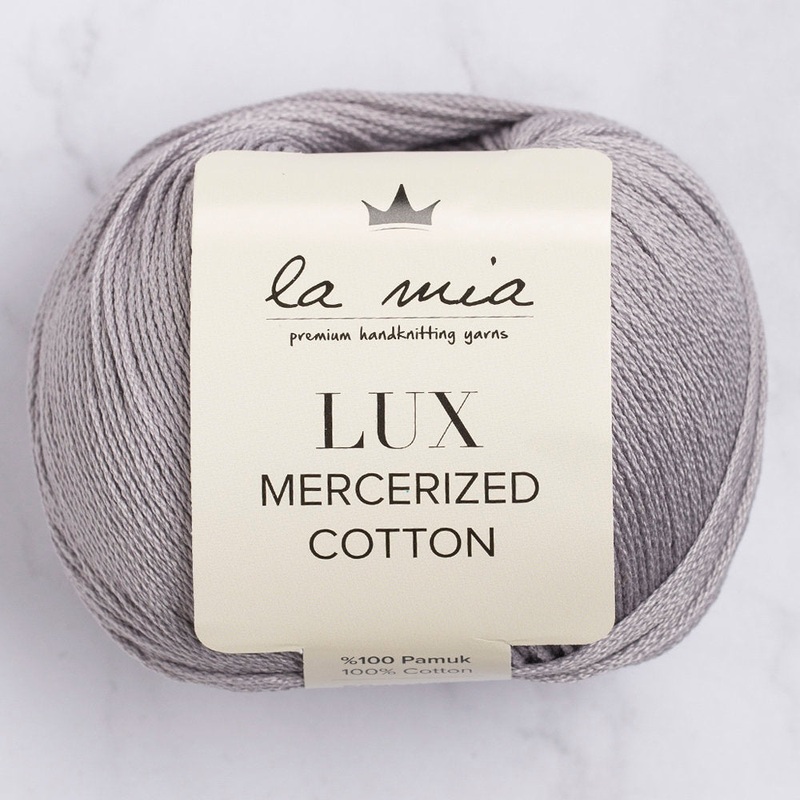 La Mia Lux Mercerized Cotton Yarn, Grey – 232