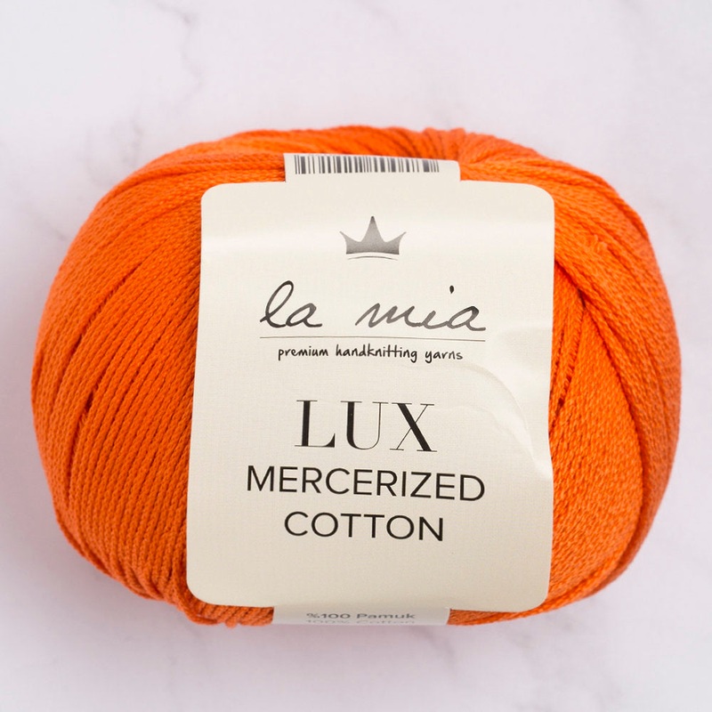 La Mia Lux Mercerized Cotton Yarn, Orange – 194
