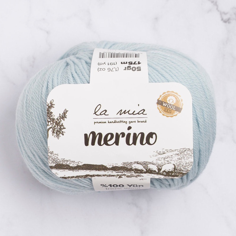 La Mia Merino Yarn, Baby Blue – L069