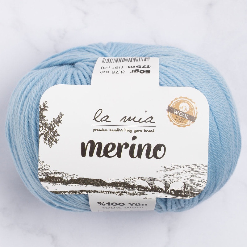 La Mia Merino Yarn, Blue – L095
