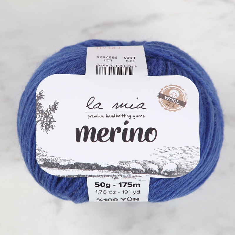 La Mia Merino Yarn, Blue – L605