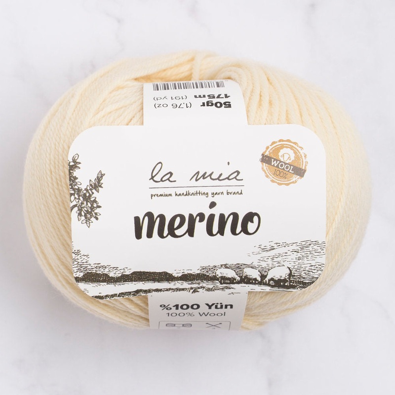 La Mia Merino Yarn, Cream – L075