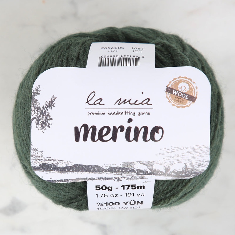 La Mia Merino Yarn, Dark Green – L801