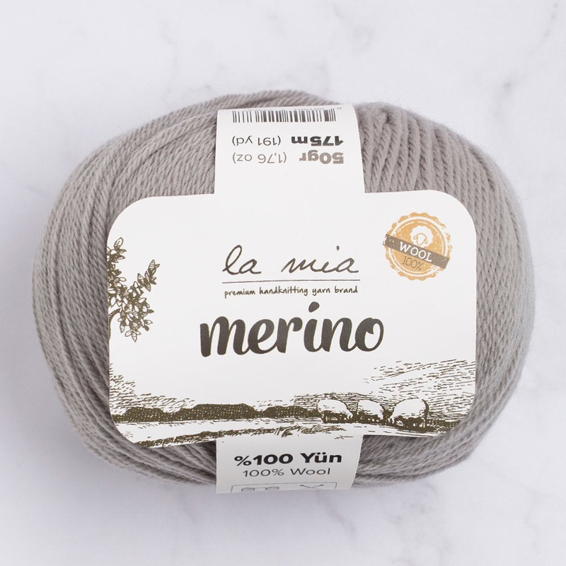La Mia Merino Yarn, Grey – L031