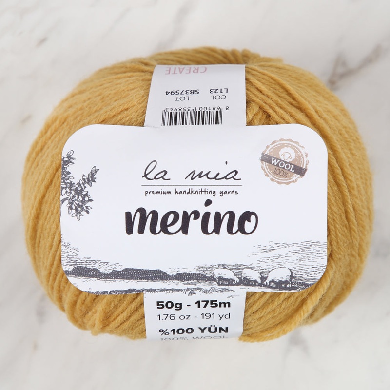 La Mia Merino Yarn, Mustard – L123