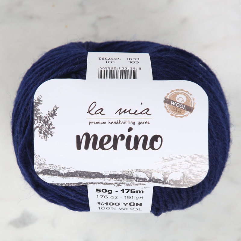 La Mia Merino Yarn, Navy Blue – L630
