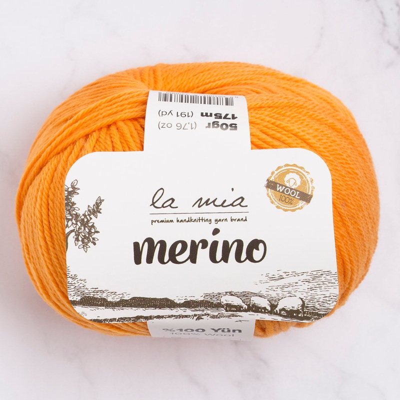 La Mia Merino Yarn, Orange – L139