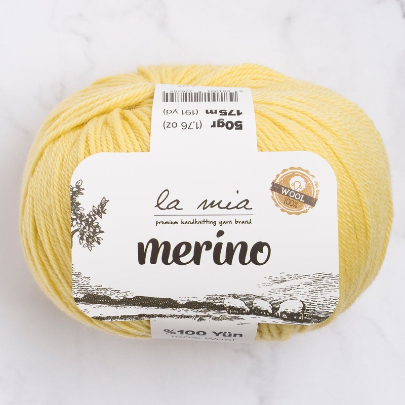 La Mia Merino Yarn, Yellow – L043