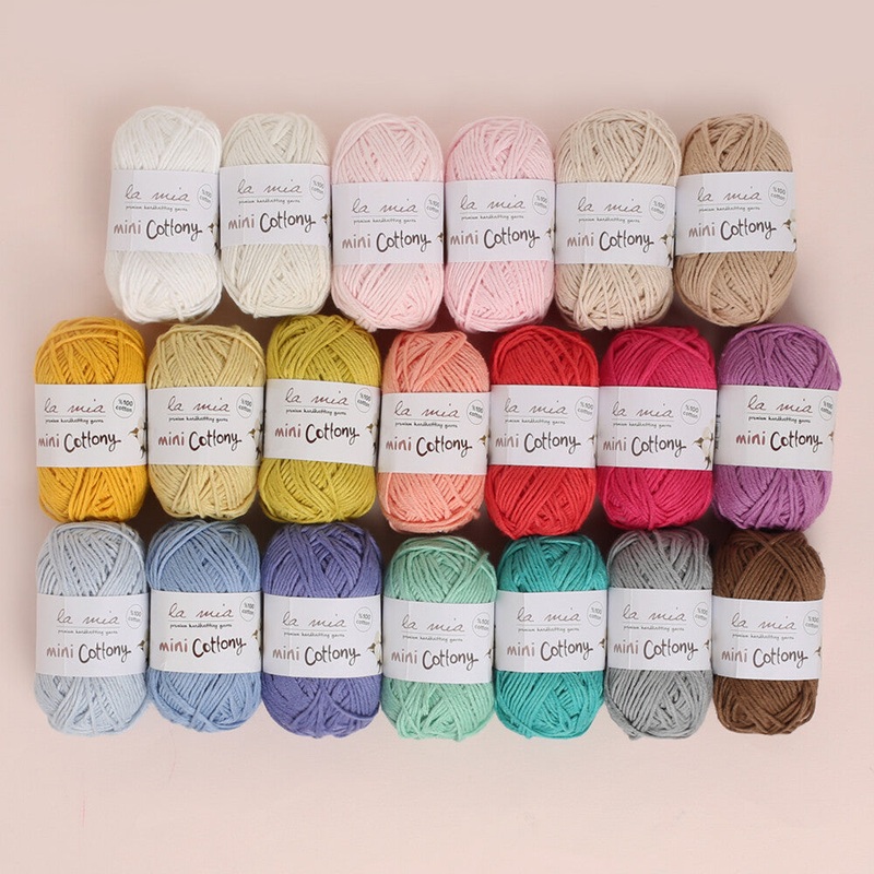 La Mia Mini Cottony 20 Skeins yarn, Assorted colors – V1