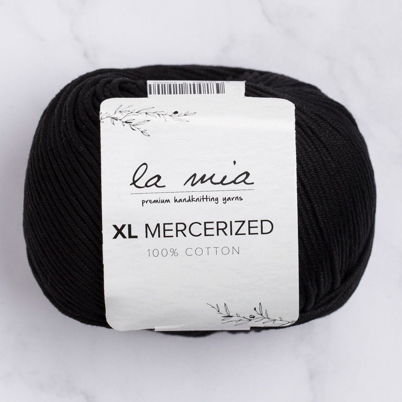 La Mia XL Mercerized Cotton Yarn, Black – 1