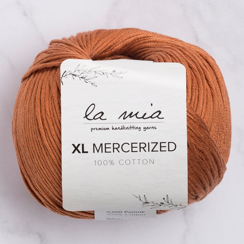 La Mia XL Mercerized Cotton Yarn, Brown – 211