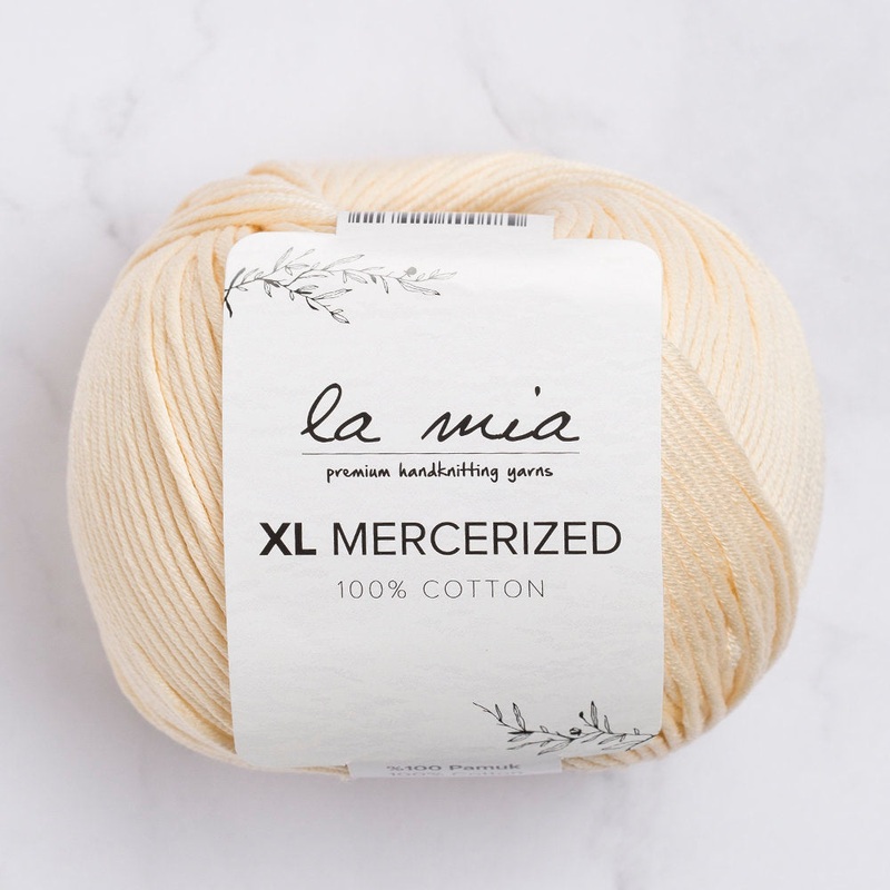 La Mia XL Mercerized Cotton Yarn, Cream – 174