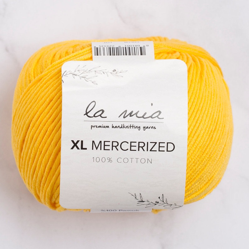 La Mia XL Mercerized Cotton Yarn, Dark Yellow – 181