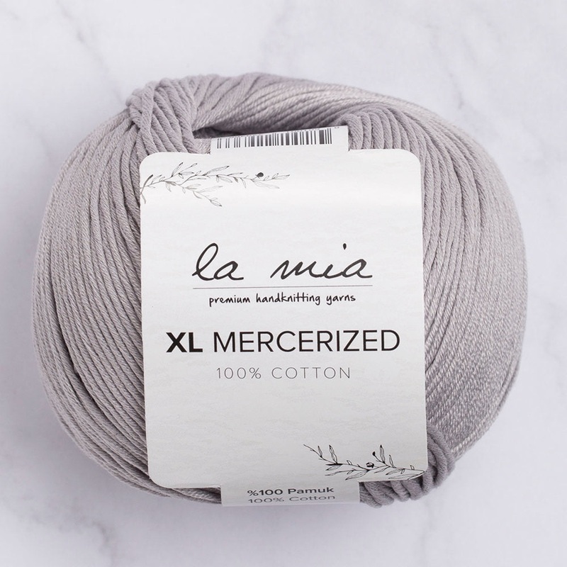 La Mia XL Mercerized Cotton Yarn, Grey – 232