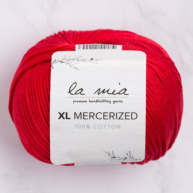 La Mia XL Mercerized Cotton Yarn, Red – 19