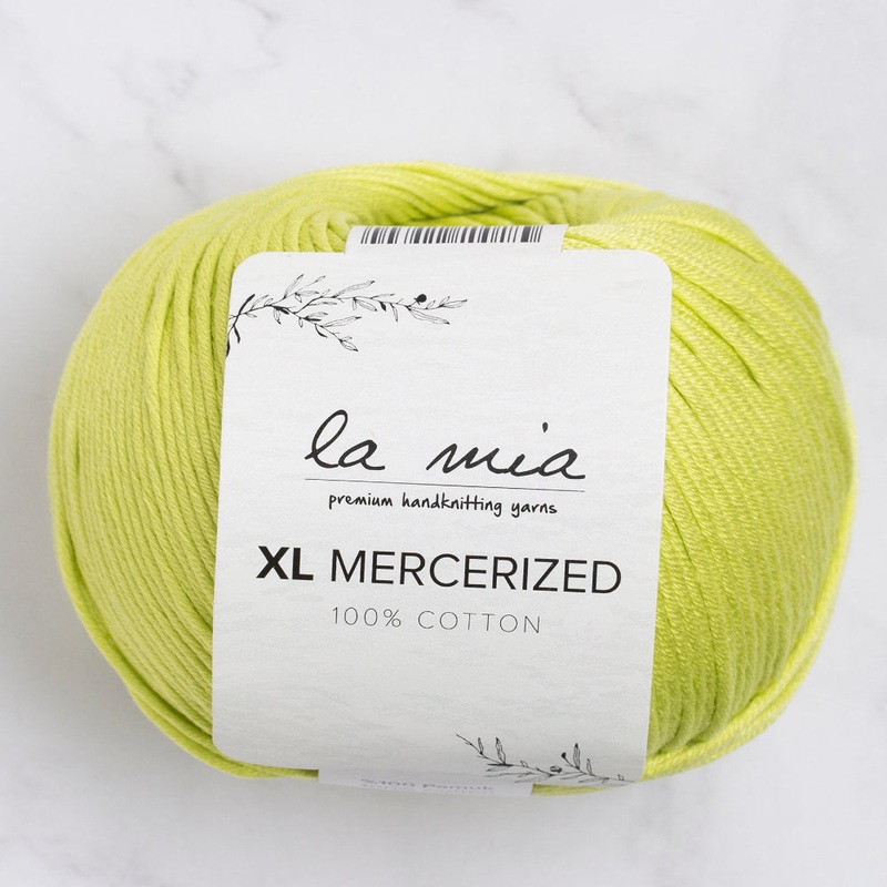 La Mia XL Mercerized Cotton Yarn,  Yellow Green – 150