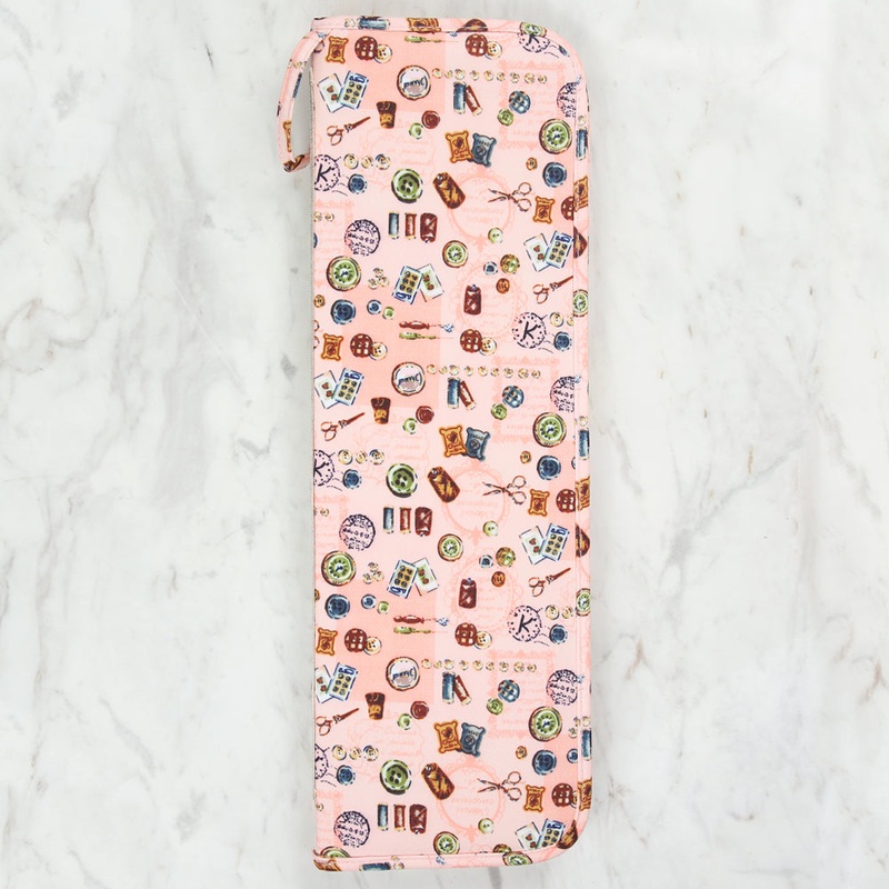 Nas Patterned Needle Bag – Salmon