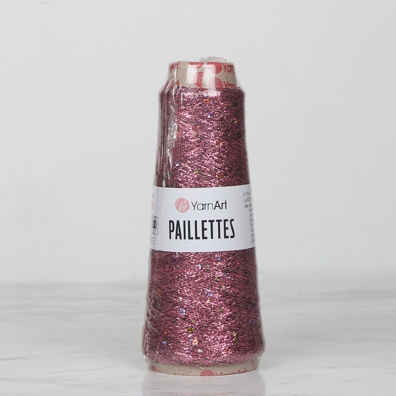 YarnArt Paillettes Sequined Hand Knitting Yarn Pink – 8004