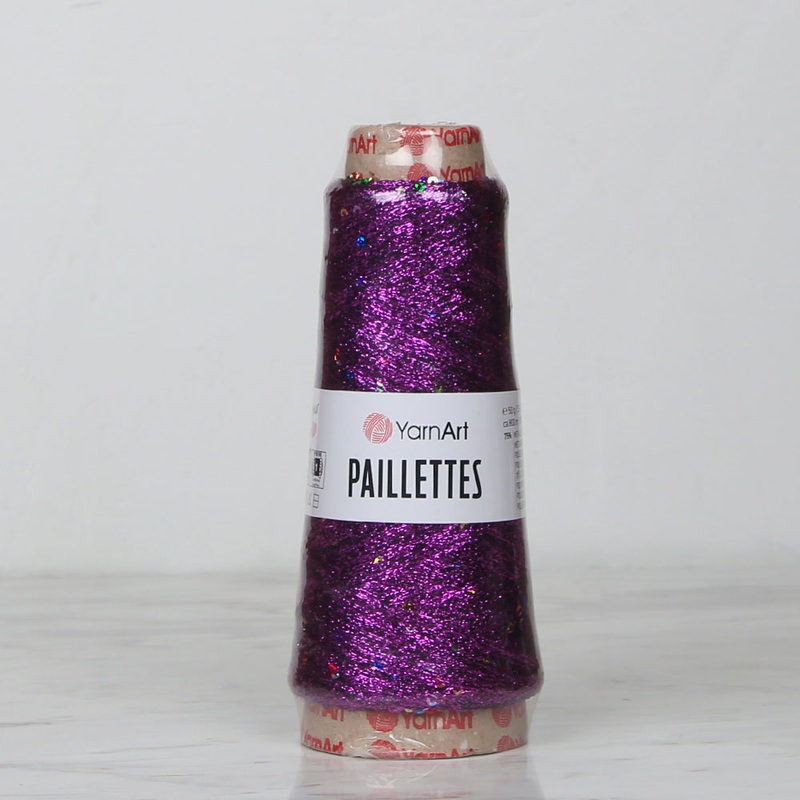 YarnArt Paillettes Sequined Hand Knitting Yarn Purple – 8009