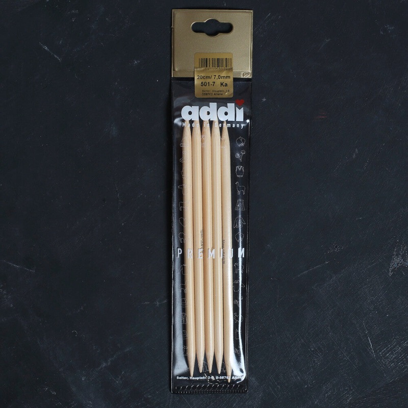 Addi 7 mm 20 cm Bamboo Double Pointed Needles – 501-7