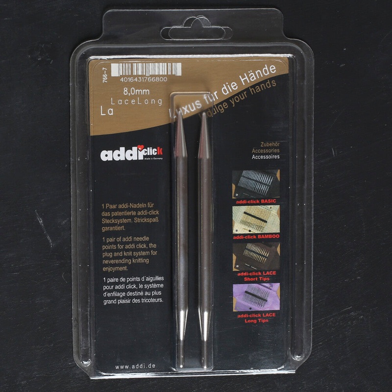 Addi Click Lace 8 mm Knitting Needle Tips – 766-2
