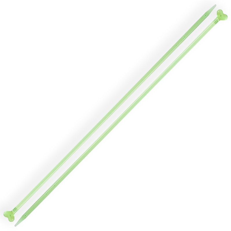 Kartopu 5 mm 35 cm Plastic Heart-Shaped Knitting Needle, Green