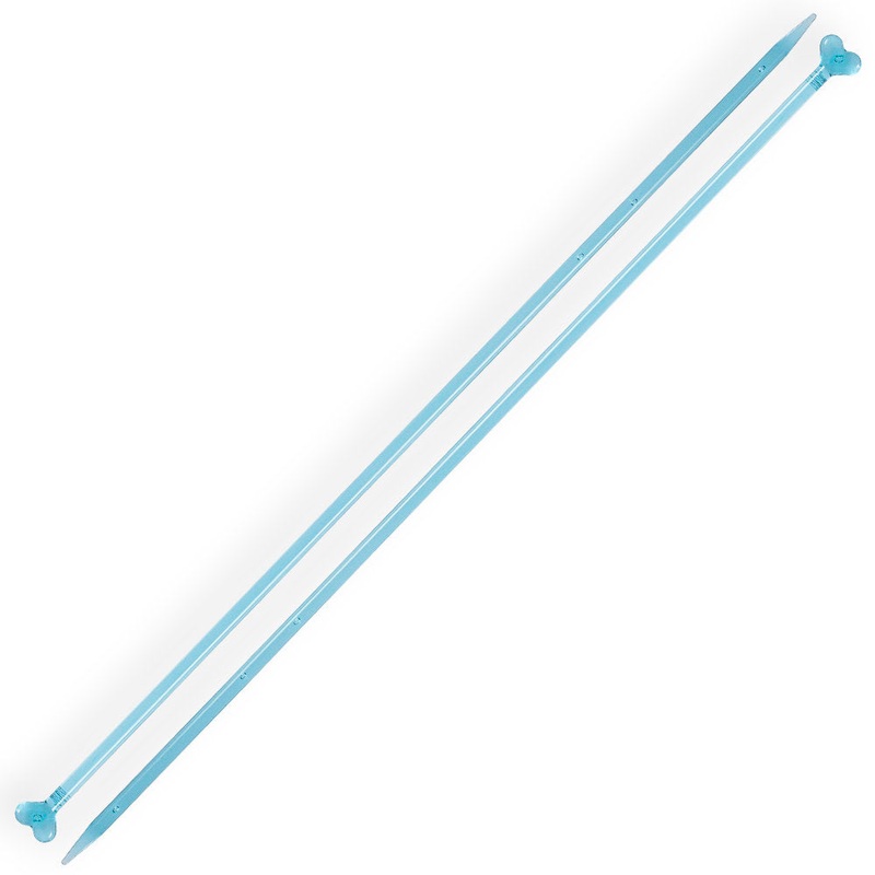 Kartopu 6 mm 35 cm Plastic Heart-Shaped Knitting Needle, Blue