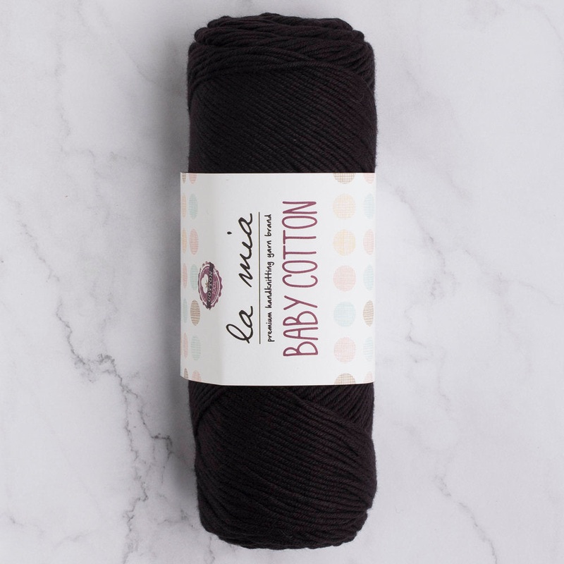 La Mia Baby Cotton Yarn, Black – L006