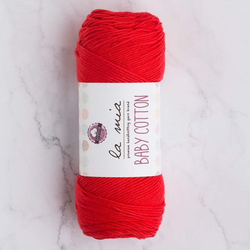 La Mia Baby Cotton Yarn, Dark Vermilion – L004