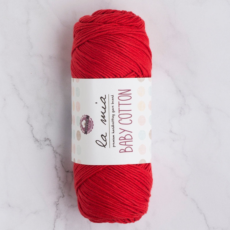 La Mia Baby Cotton Yarn, Red – L033